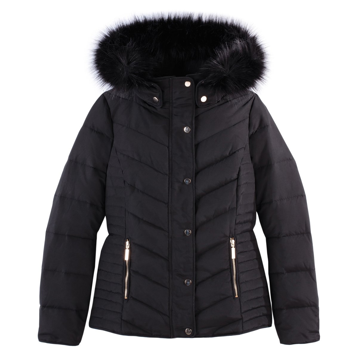 Куртка LaRedoute С наполнителем из натурального пуха 34 (FR) - 40 (RUS) черный, размер 34 (FR) - 40 (RUS) С наполнителем из натурального пуха 34 (FR) - 40 (RUS) черный - фото 5