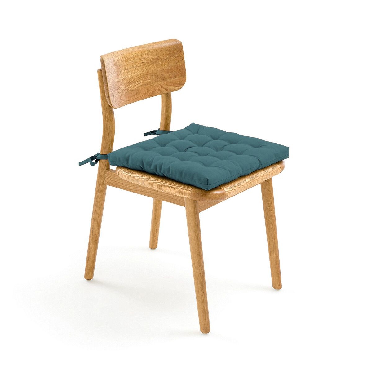 Подушка На стул из переработанного хлопка Scenario 40 x 40 см зеленый LaRedoute, размер 40 x 40 см