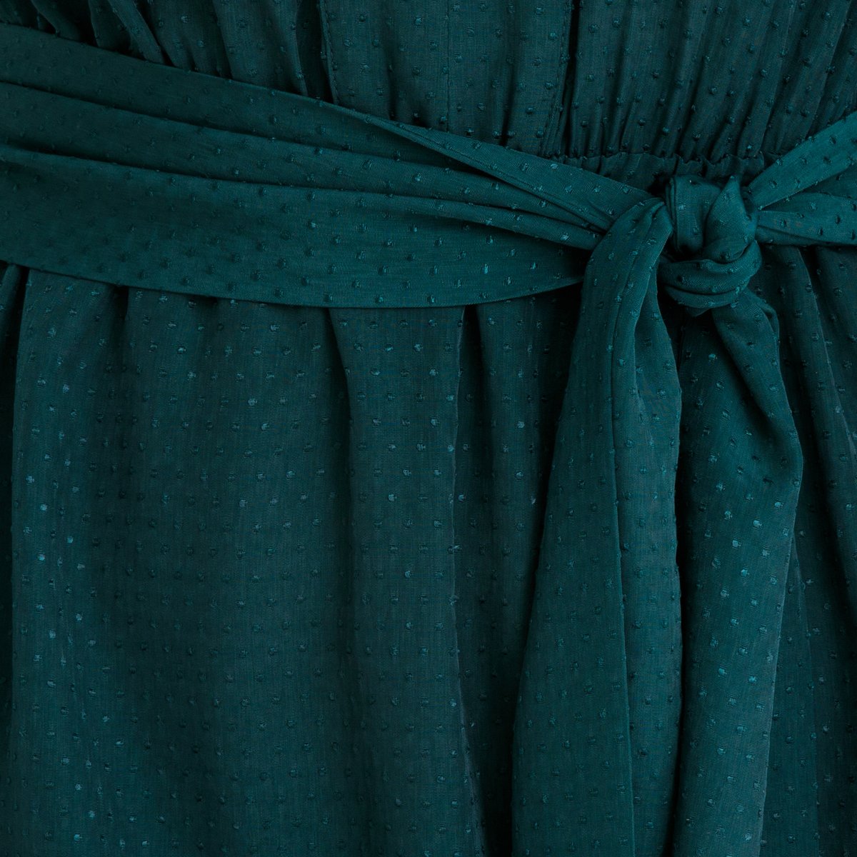Платье LaRedoute Короткое с V-образным вырезом и рукавами 34 S зеленый, размер S - фото 4