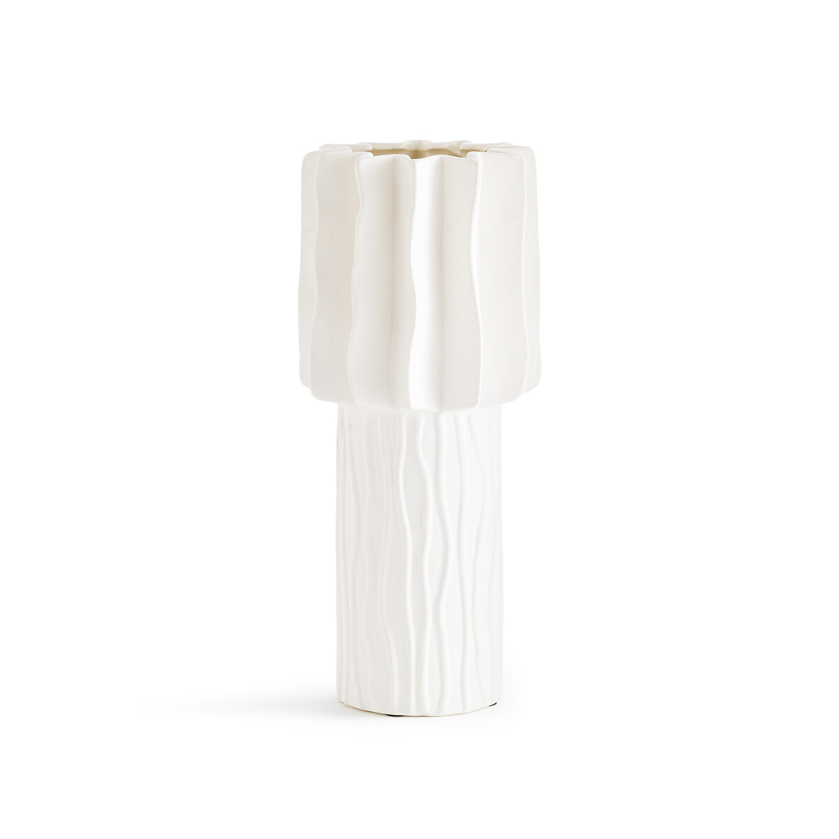 Ваза из матовой керамики В34 см Polia единый размер белый ваза из керамики в215 см shiva единый размер белый