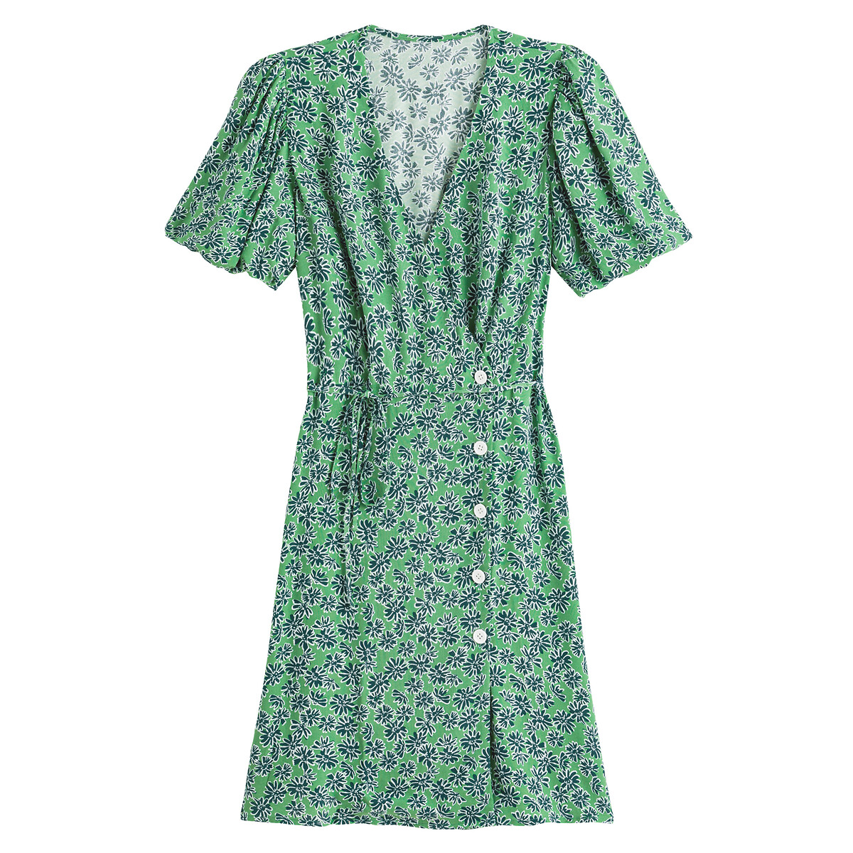 Платье LA REDOUTE COLLECTIONS С запахом и пуговицами с цветочным принтом 50 разноцветный, размер 50 - фото 5