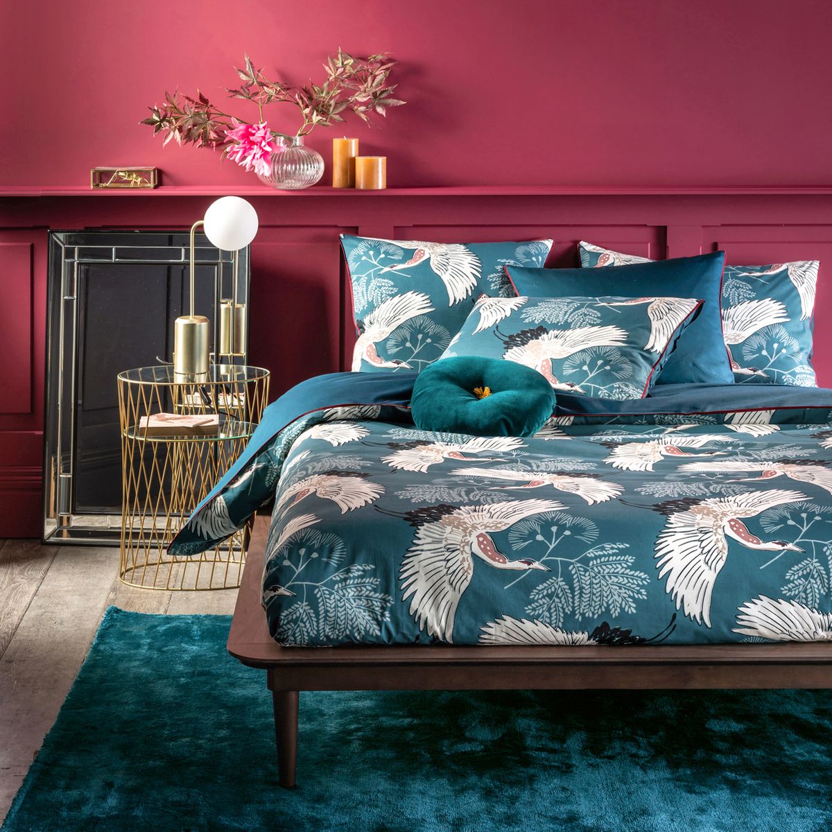 Housse de couette percale Grues