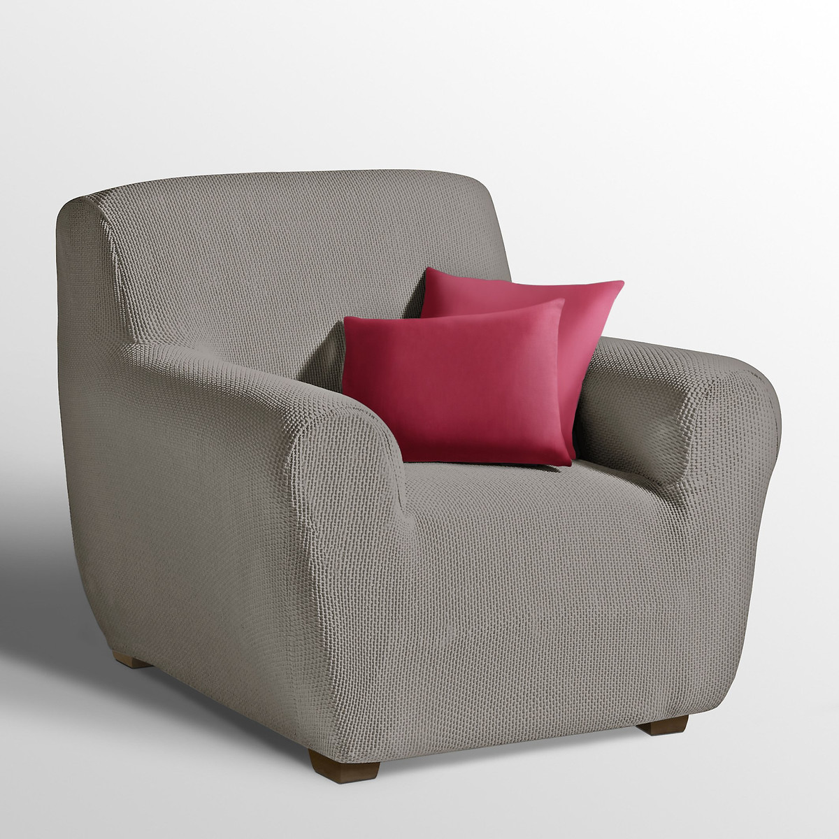 Чехол La Redoute Эластичный для кресла и дивана AHMIS 1 места бежевый, размер 1 места - фото 2
