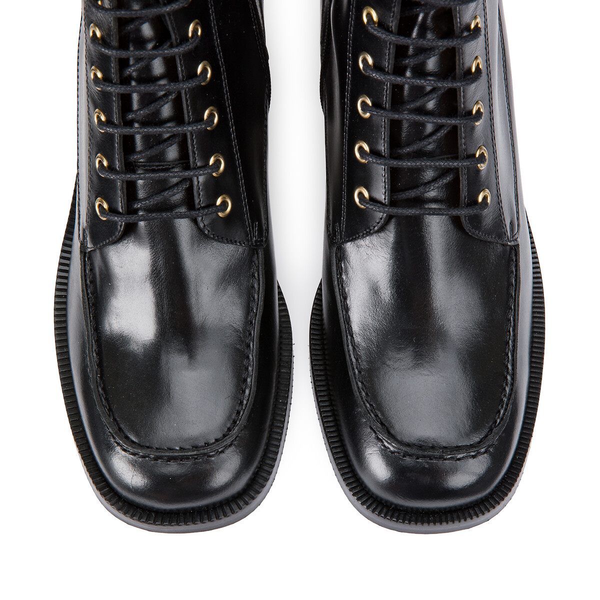 Ботинки LA REDOUTE COLLECTIONS Ботинки На шнуровке с кожаными каблуками 36 черный, размер 36 - фото 3