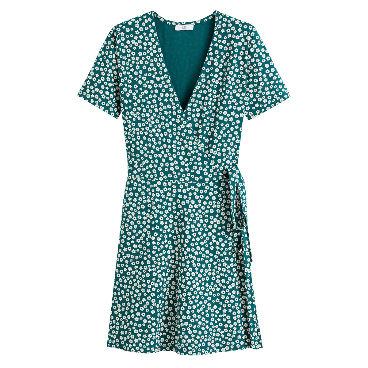 Короткое LA REDOUTE COLLECTIONS Короткое Платье с запахом сделано в Европе S зеленый, размер S - фото 5