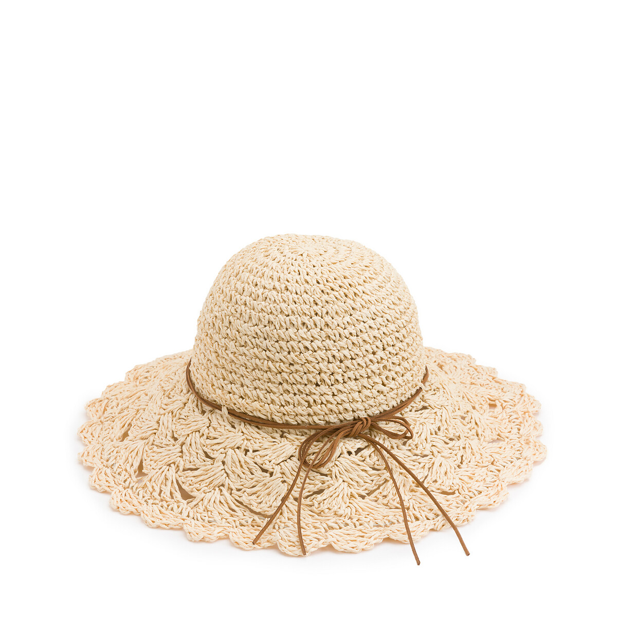 Шляпа LA REDOUTE COLLECTIONS С регулировкой из соломы UNI бежевый, размер UNI