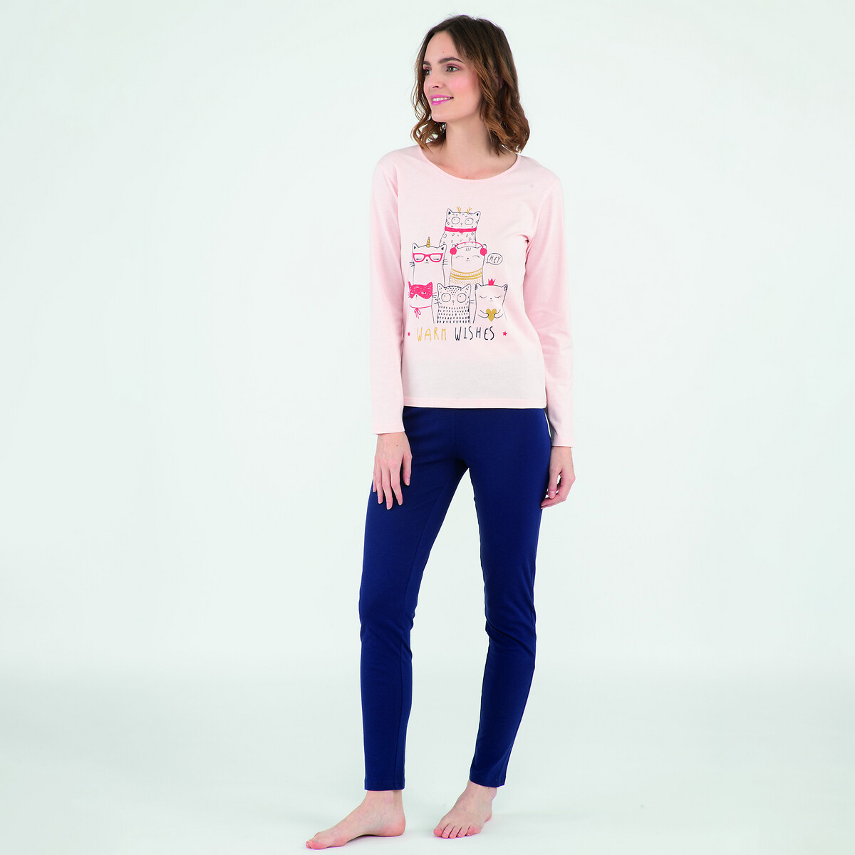 

Пижама LaRedoute, Розовый, Хлопковая Warm XL розовый