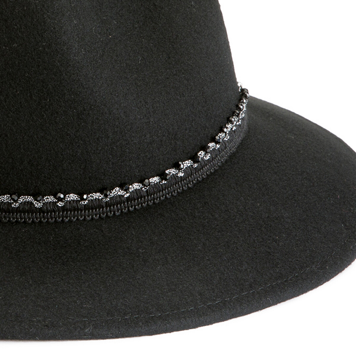 Шляпа LaRedoute Фетровая UNI черный, размер UNI - фото 2