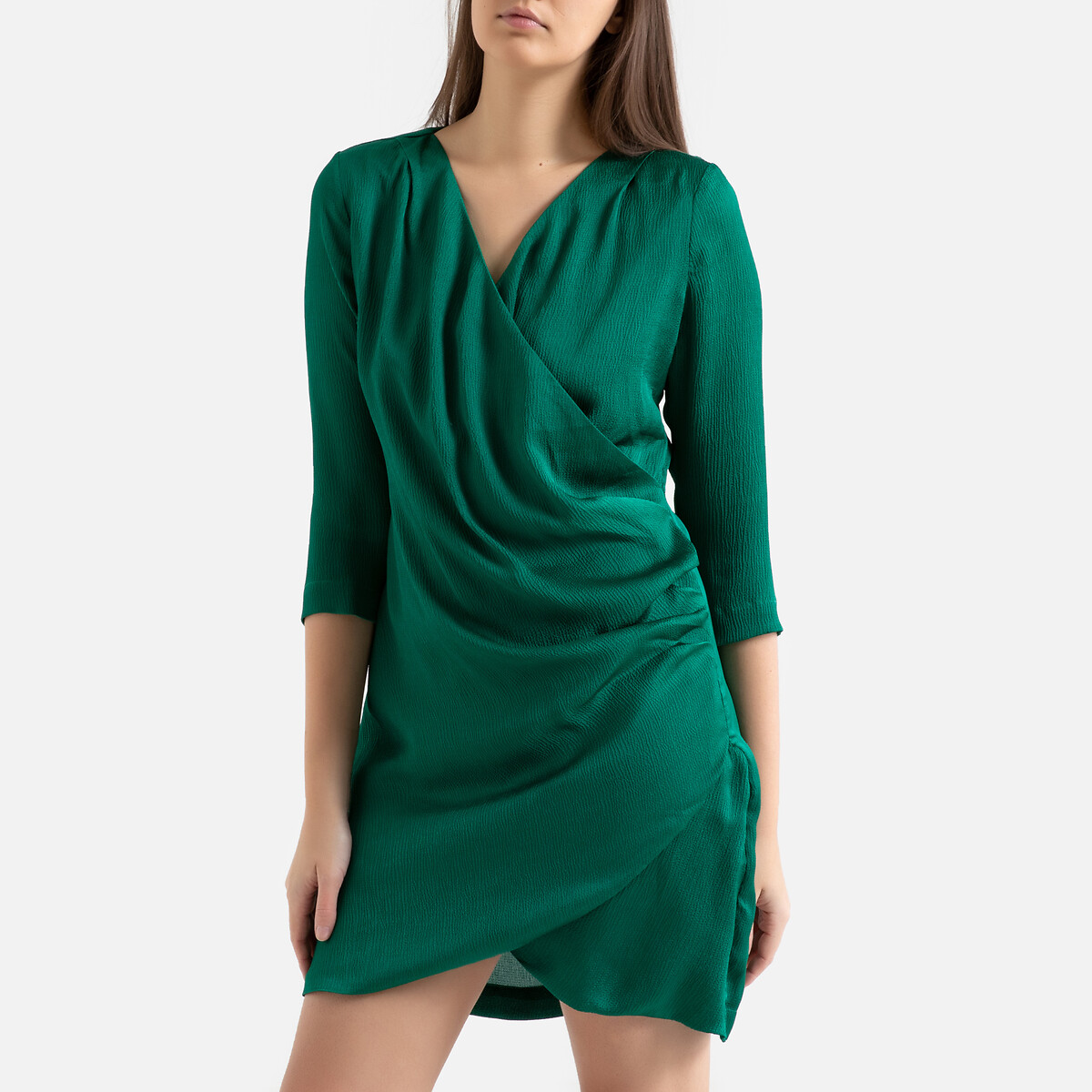 Платье SUNCOO Короткое с длинными рукавами CYBIL 2(M) зеленый, размер 2(M) Короткое с длинными рукавами CYBIL 2(M) зеленый - фото 1