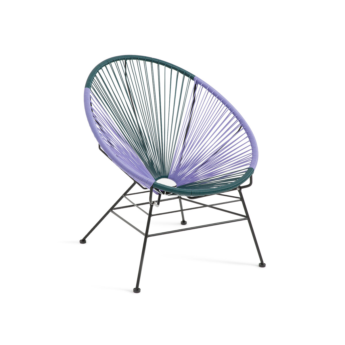 Кресло садовое из плетеного пластика Selya единый размер фиолетовый
