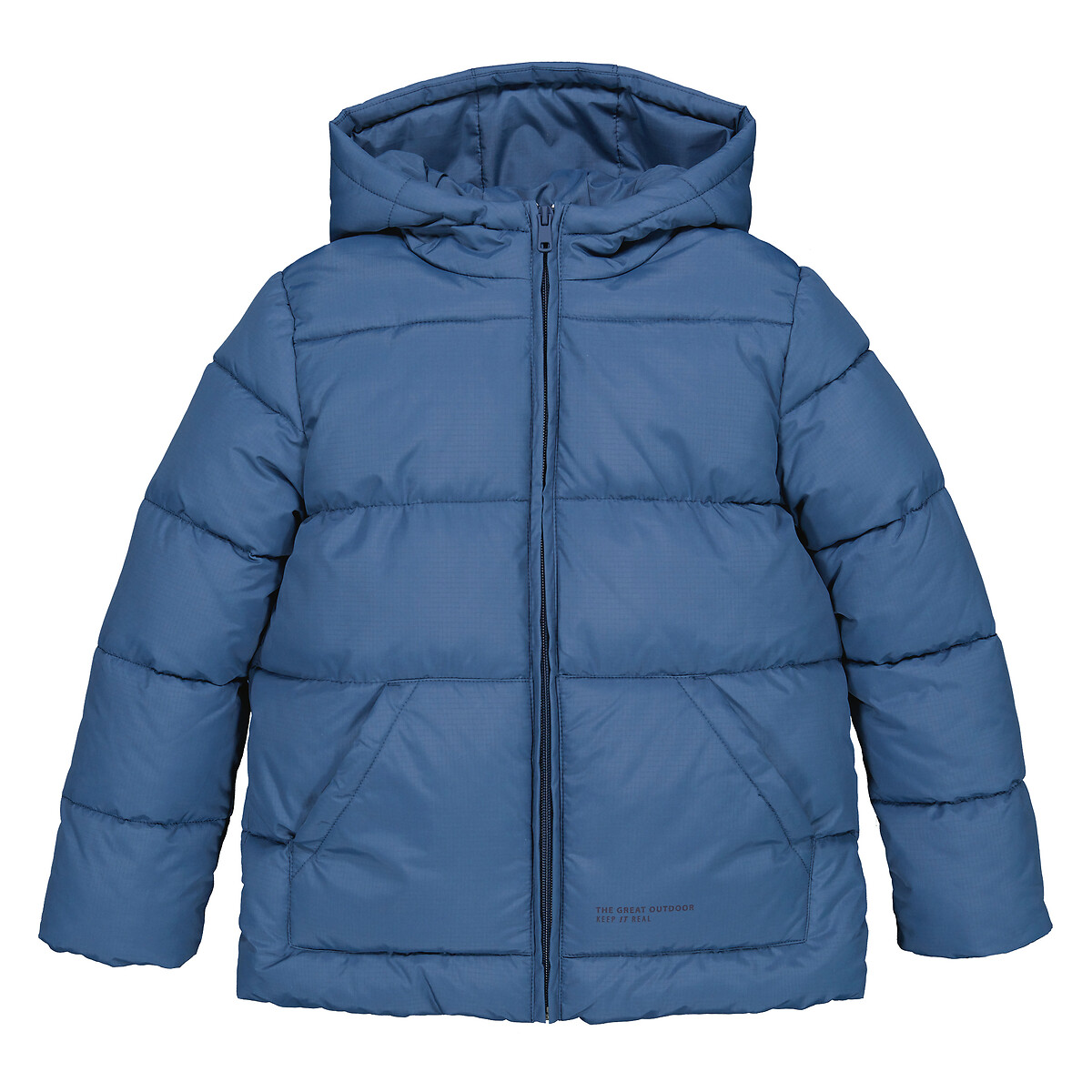 Куртка Стеганая утепленная с капюшоном 7 лет - 120 см синий LaRedoute, размер 7 лет - 120 см - фото 3
