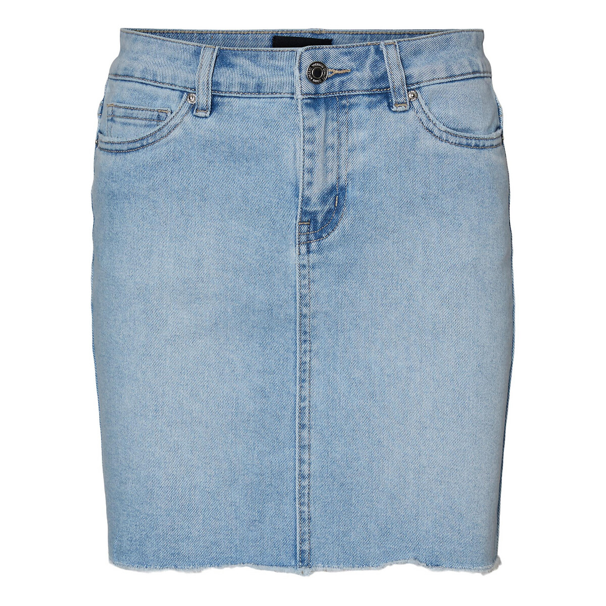 Юбка LaRedoute Короткая из джинсовой ткани XS синий, размер XS - фото 5