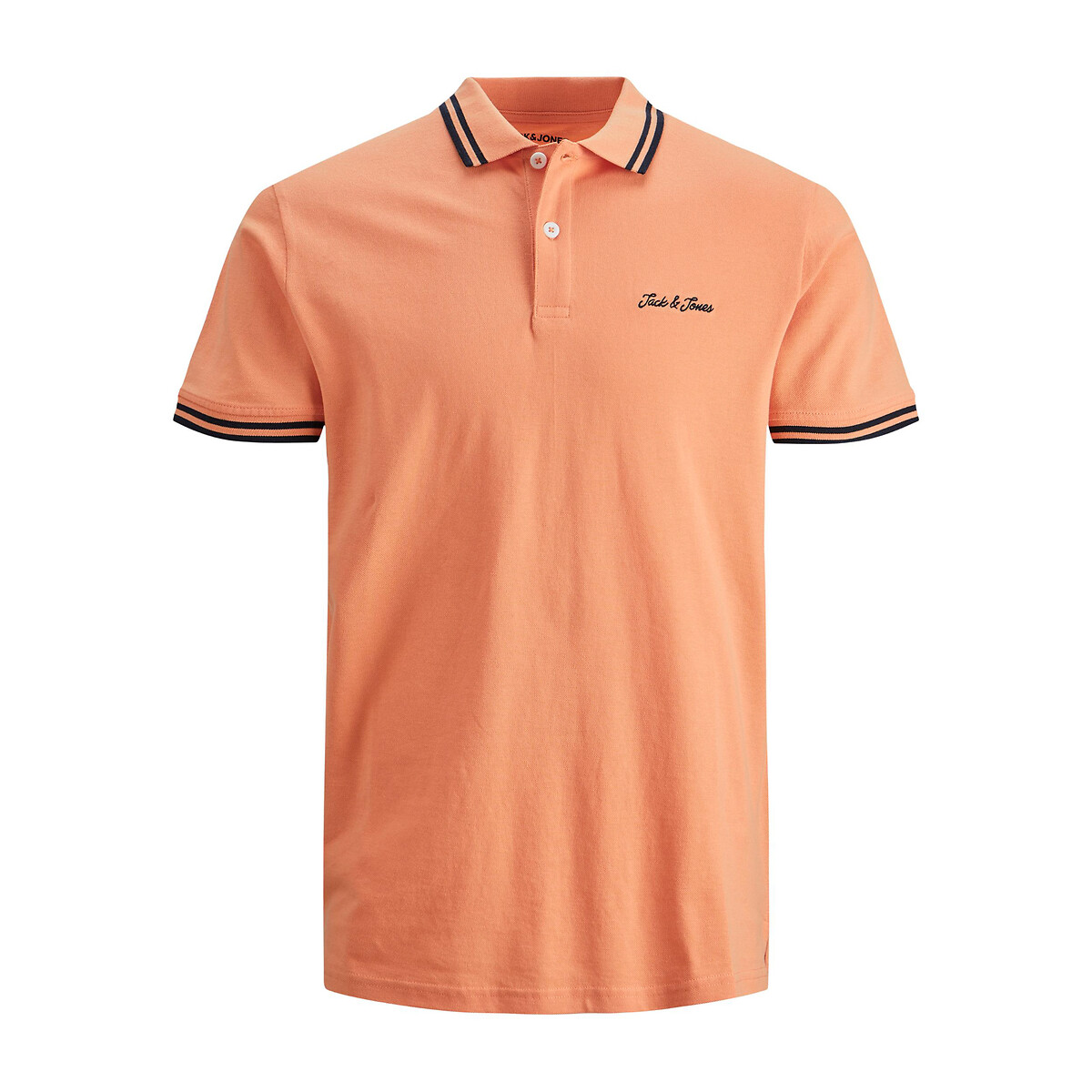 Рубашка-поло JACK & JONES Прямого покроя из трикотажа пике Nery XXL оранжевый, размер XXL