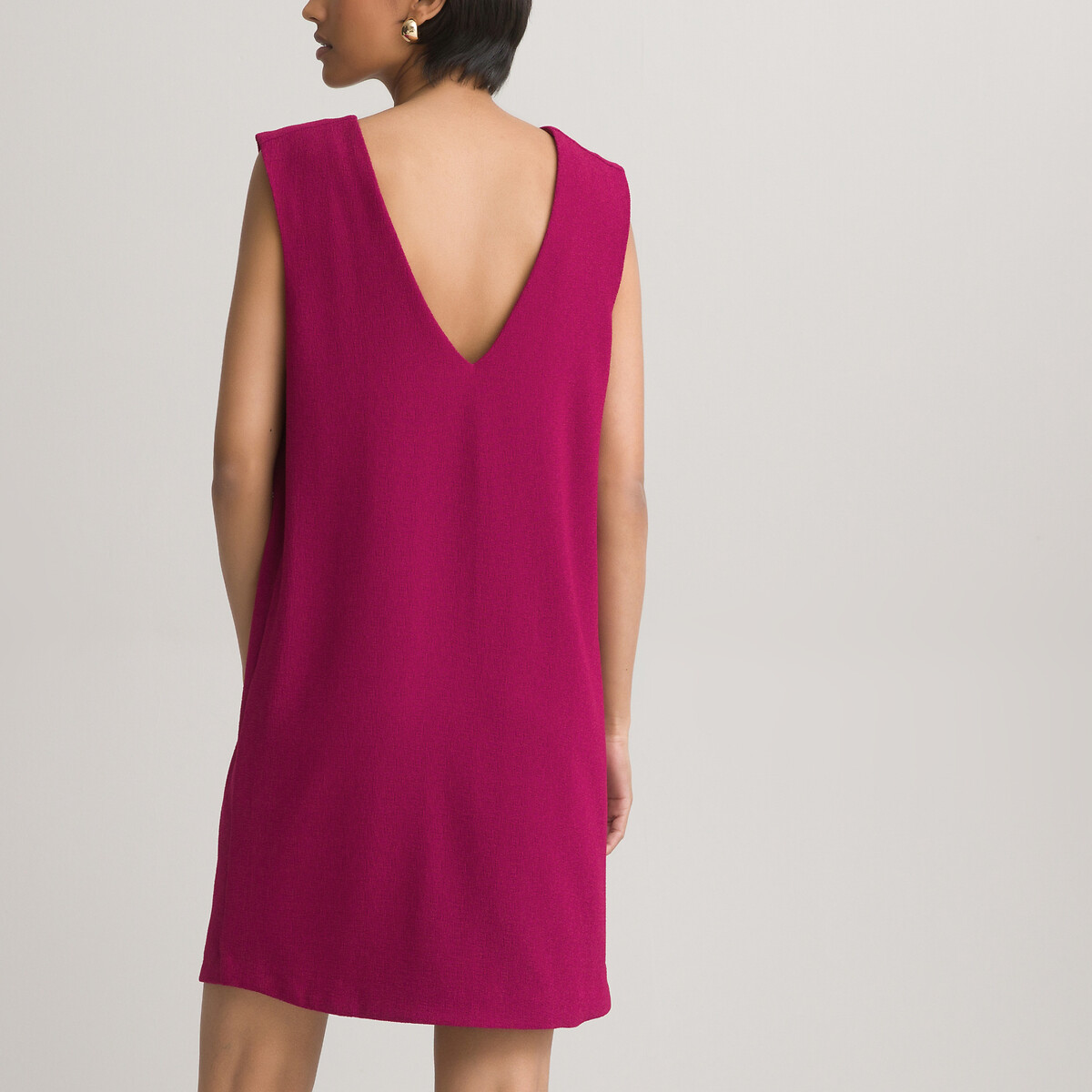 Платье LaRedoute С круглым вырезом без рукавов 52 розовый, размер 52 - фото 4
