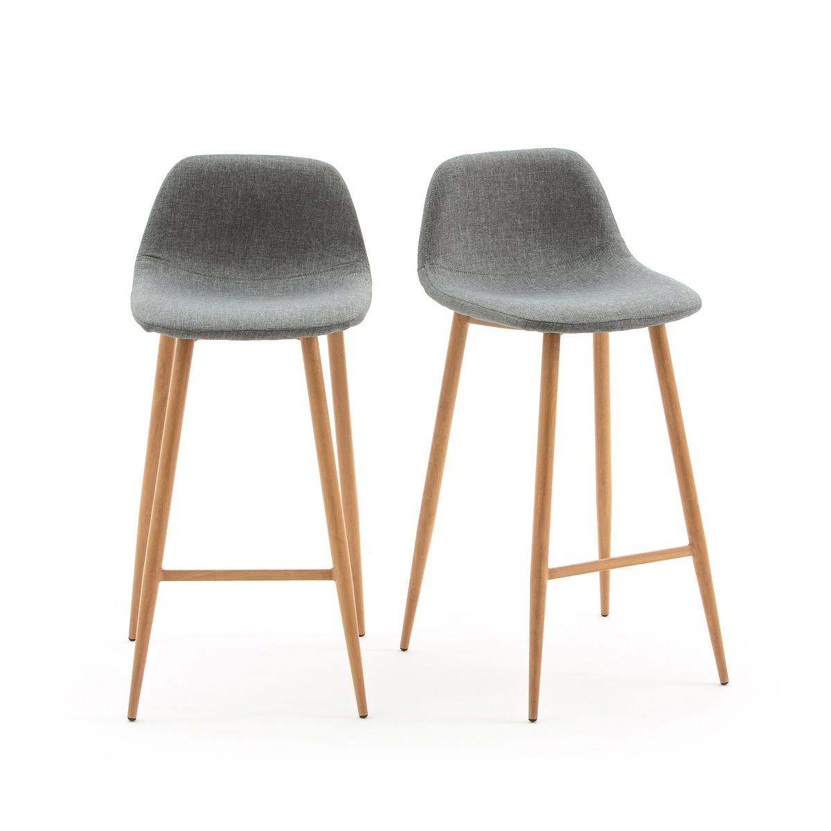 Комплект из 2 барных стульев Nordie единый размер серый