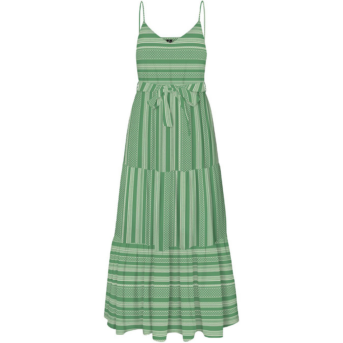 Платье LaRedoute Длинное в полоску на тонких бретелях XS зеленый, размер XS - фото 5