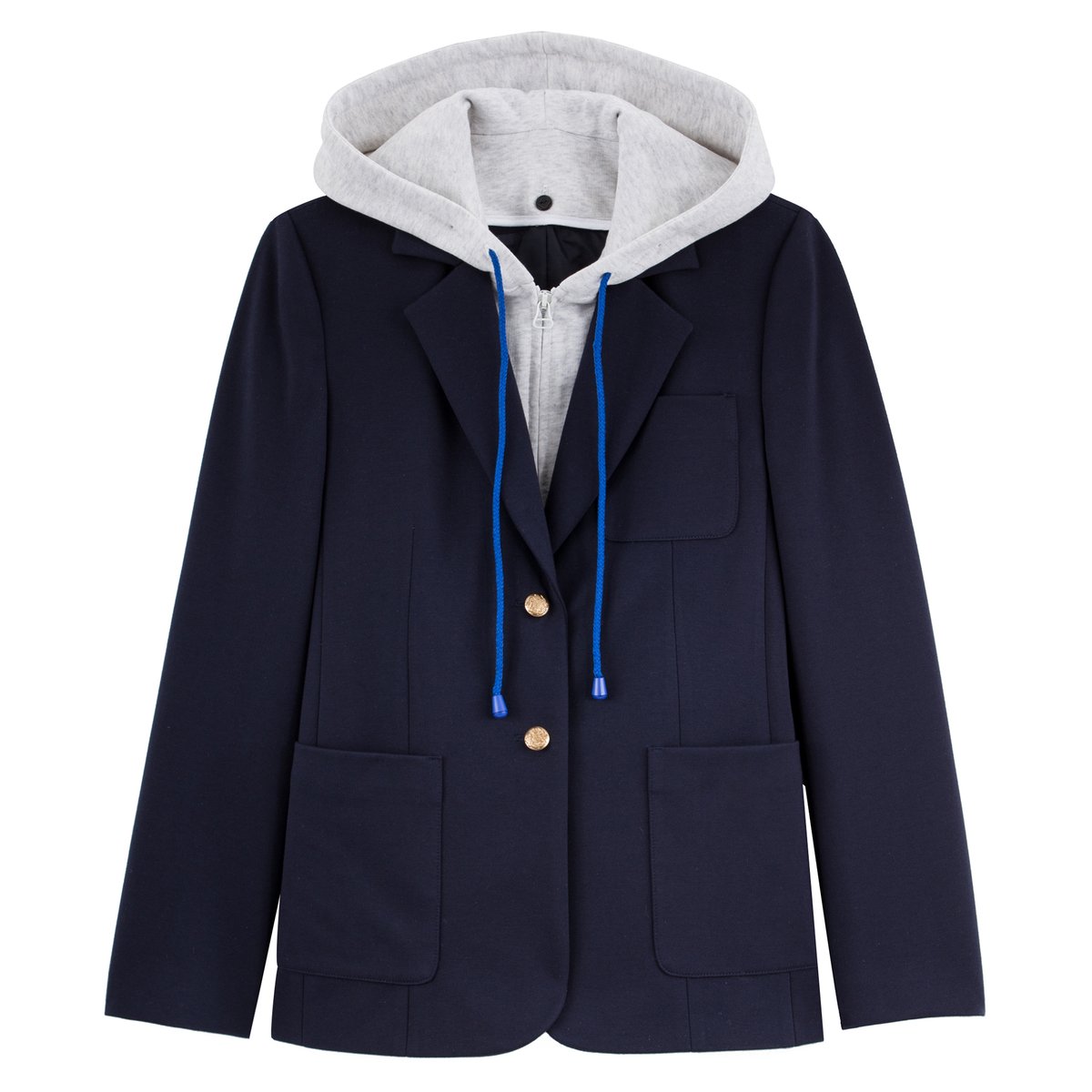 Куртка La Redoute Со съемным капюшоном 34 (FR) - 40 (RUS) синий