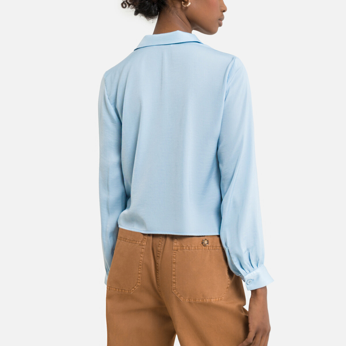 Блузка ONLY Блузка С пиджачным воротником XL синий, размер XL - фото 4