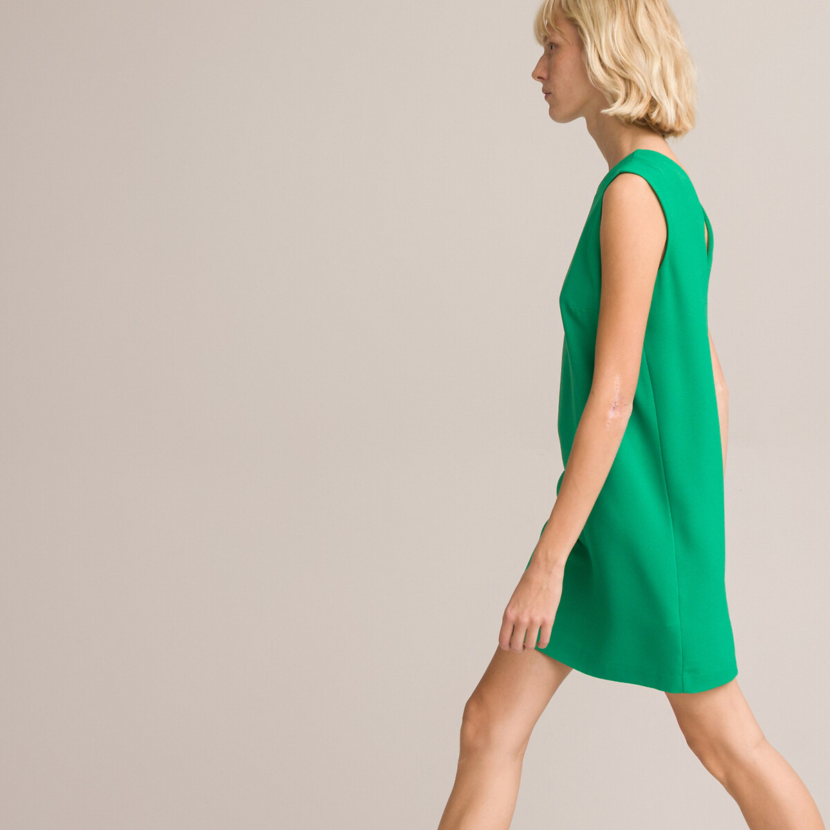 Платье LA REDOUTE COLLECTIONS Платье Короткое прямое без рукавов 42 зеленый, размер 42 - фото 3