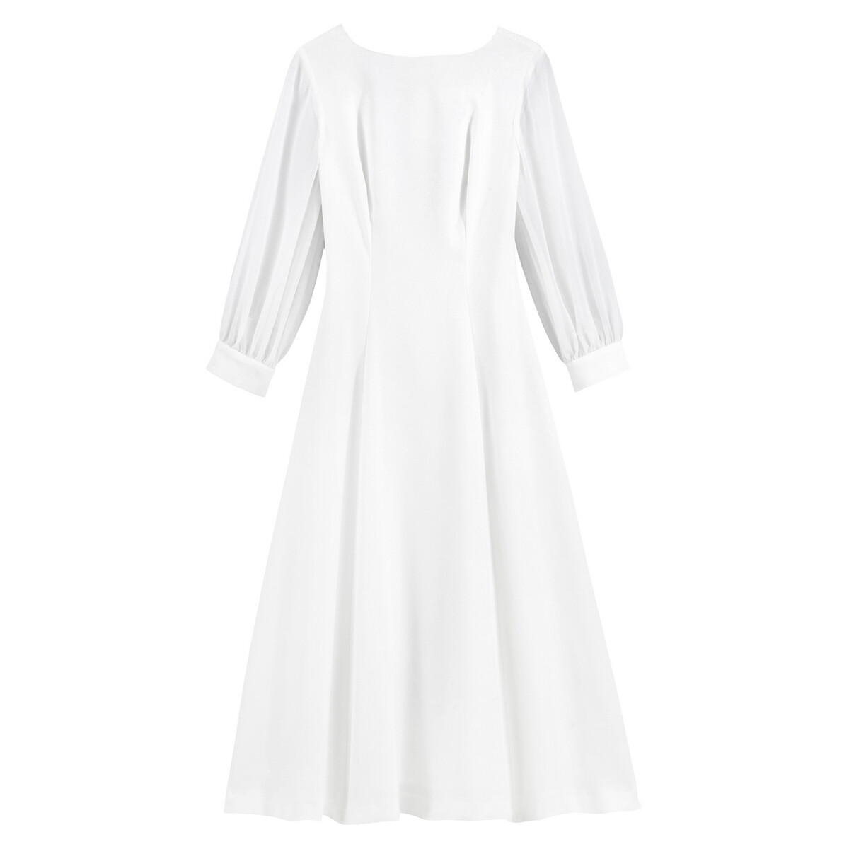 Платье La Redoute Невесты длинное V-образное декольте 34 (FR) - 40 (RUS) белый, размер 34 (FR) - 40 (RUS) Невесты длинное V-образное декольте 34 (FR) - 40 (RUS) белый - фото 5