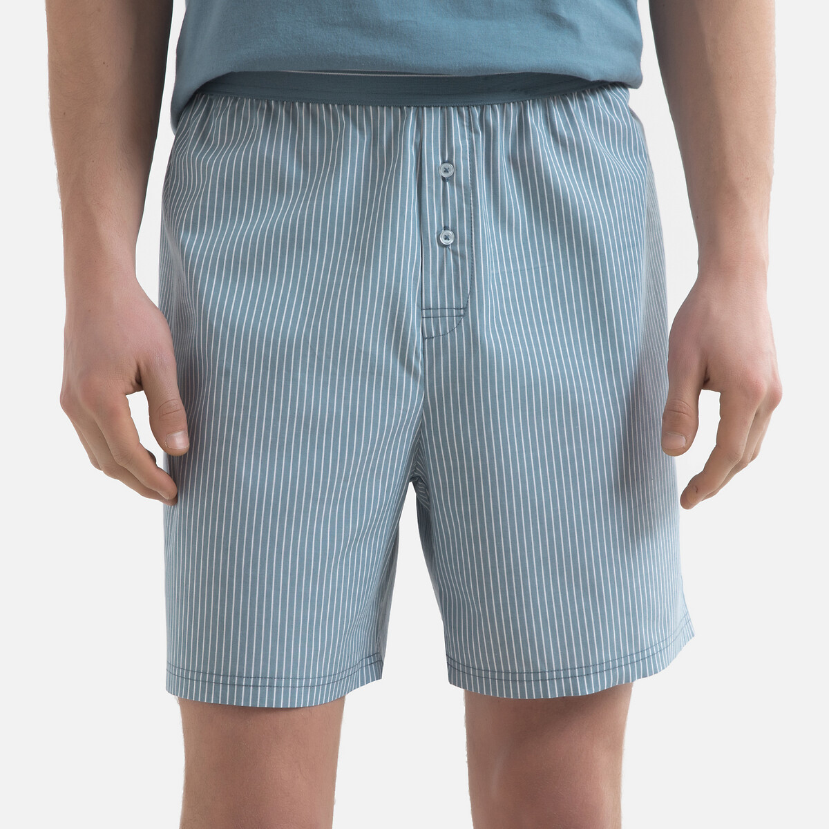 Пижама LaRedoute С шортами 3XL синий, размер 3XL - фото 3