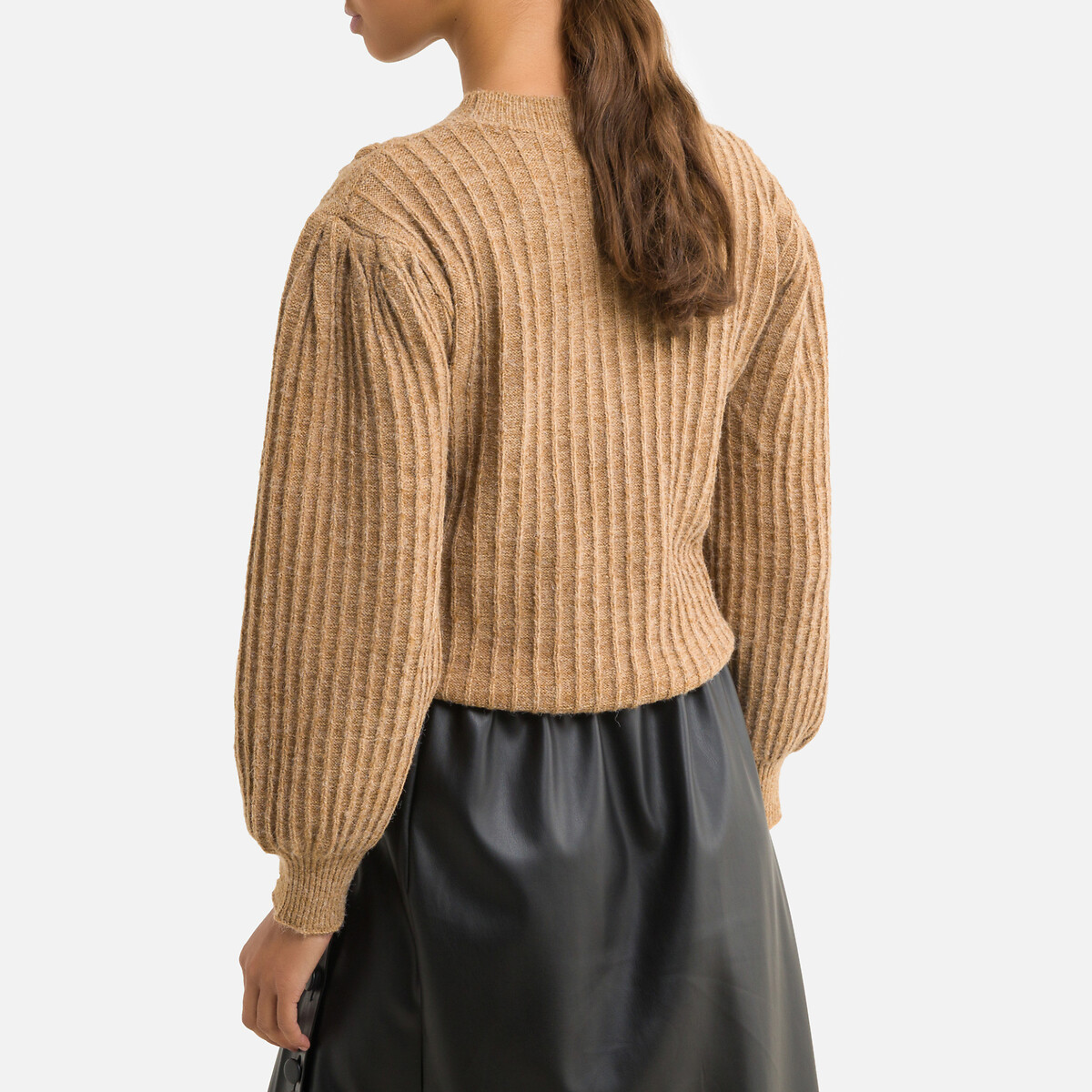 Пуловер MOLLY BRACKEN Из трикотажа меланж с напускными рукавами XS каштановый, размер XS - фото 4