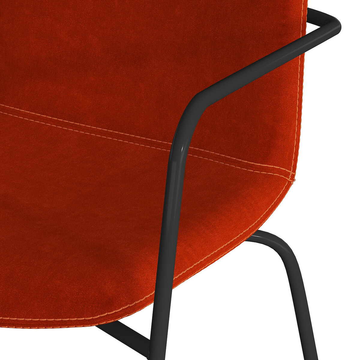 Кресло La Redoute Из велюра Tibby единый размер красный - фото 5