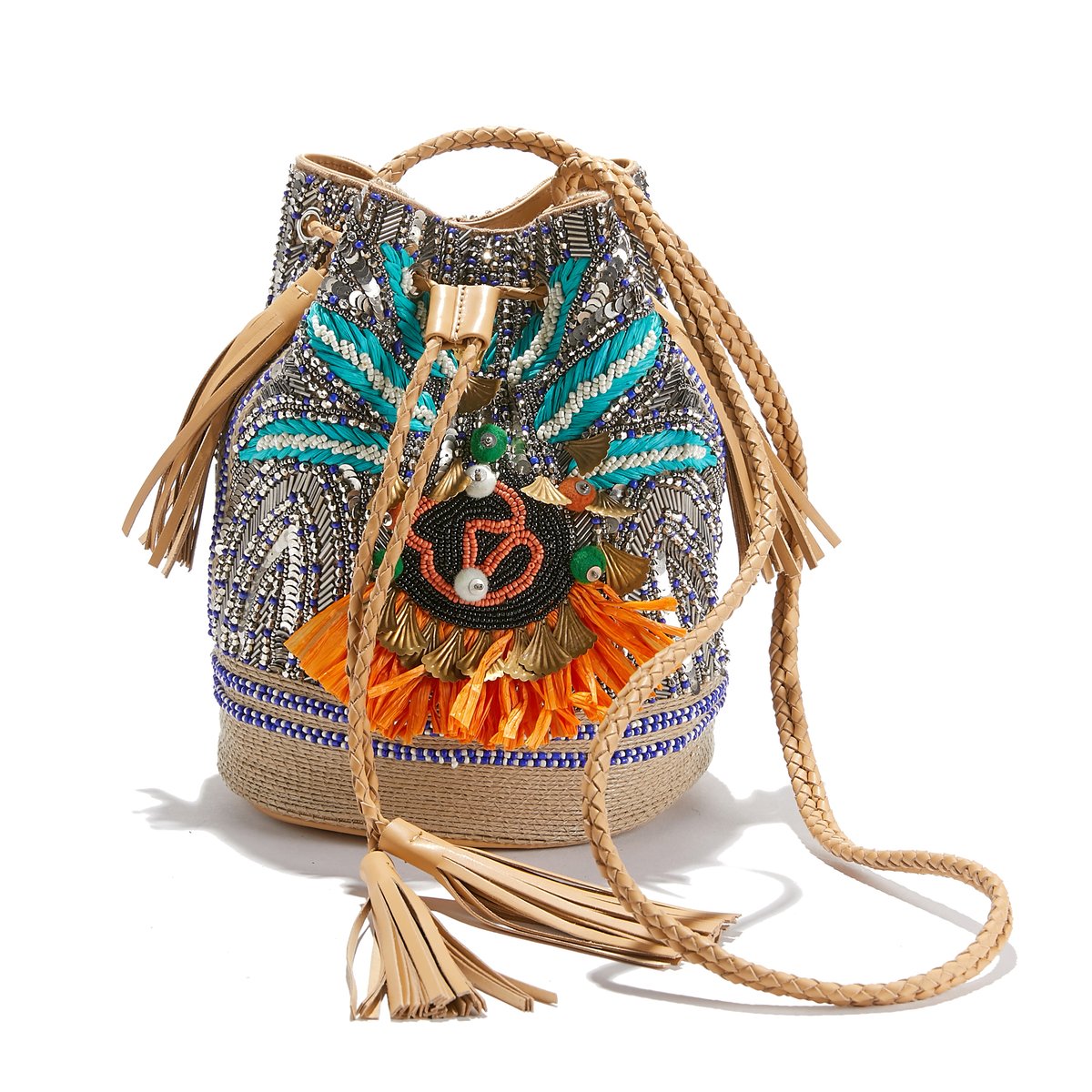 

Сумка-мешок с разноцветными блестками PALLAS BUCKET BAG