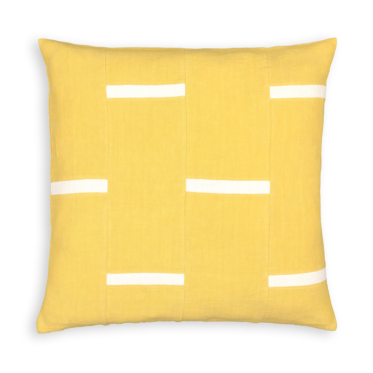 Чехол LaRedoute Чехол На подушку из льна Breaky 50 x 50 см желтый
