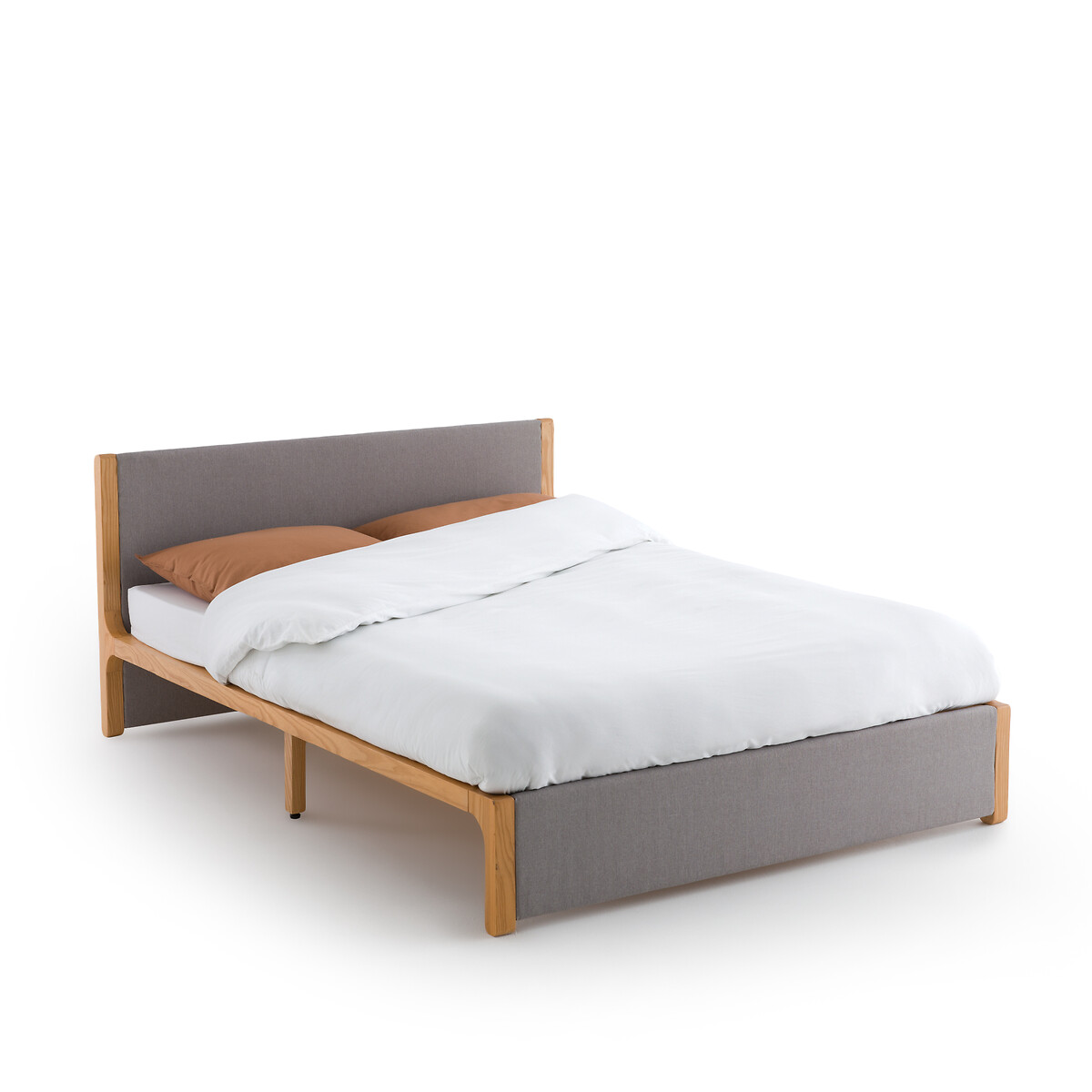 Кровать LaRedoute Кровать С реечным дном Elori 140 x 190 см серый