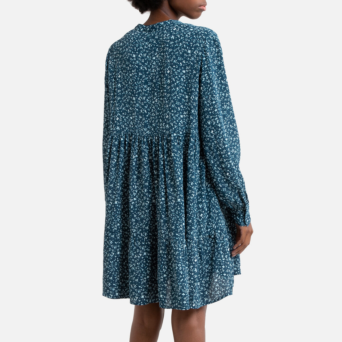 Платье LaRedoute С принтом короткое S синий, размер S - фото 4