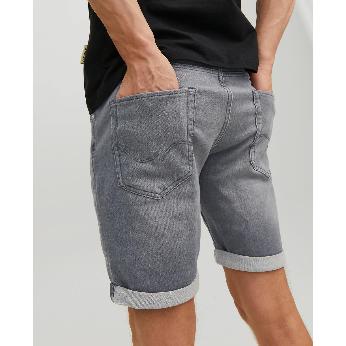 Шорты Из джинсовой ткани Rick L серый LaRedoute, размер L - фото 2