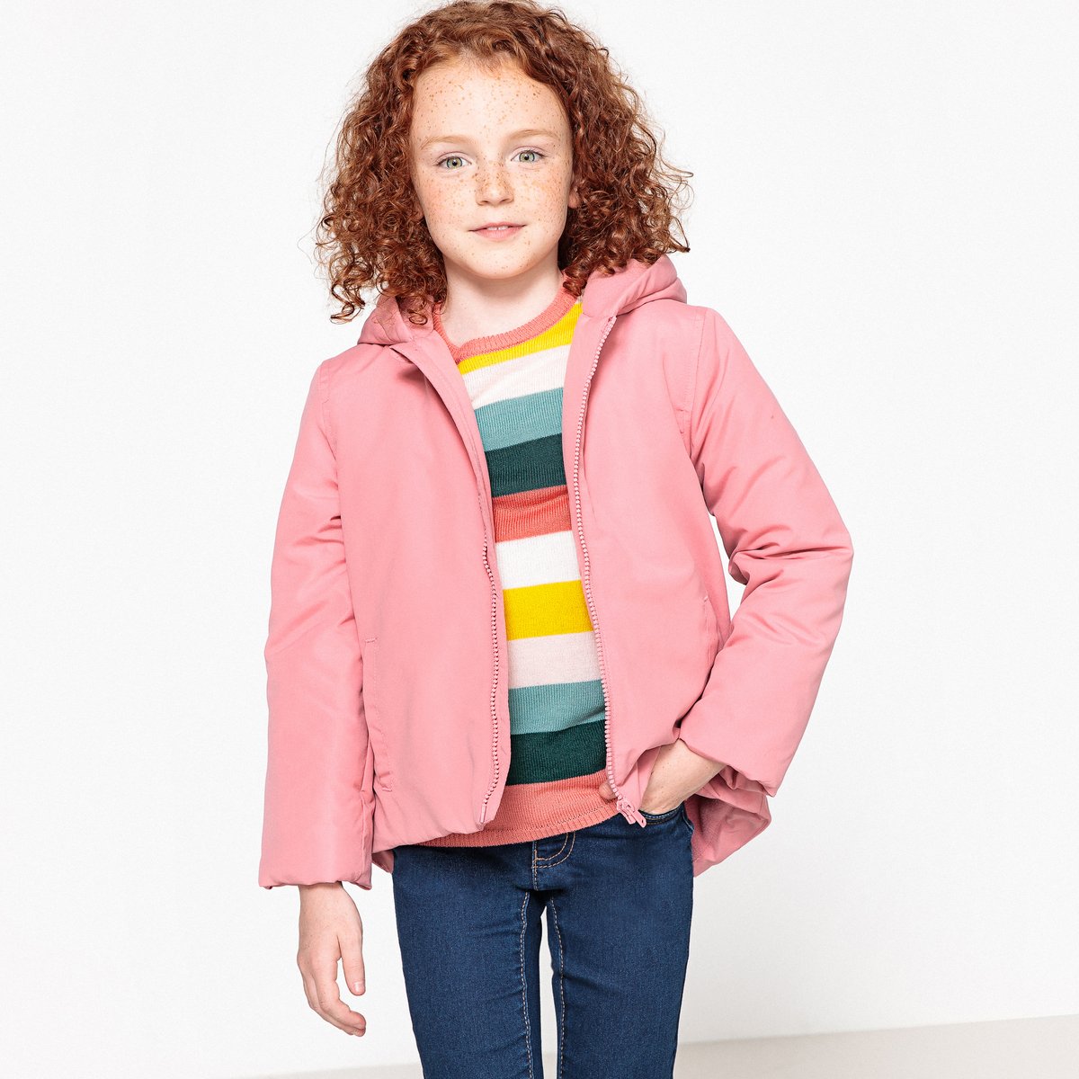 

Куртка La Redoute, Розовый, С капюшоном 3 года - 94 см розовый