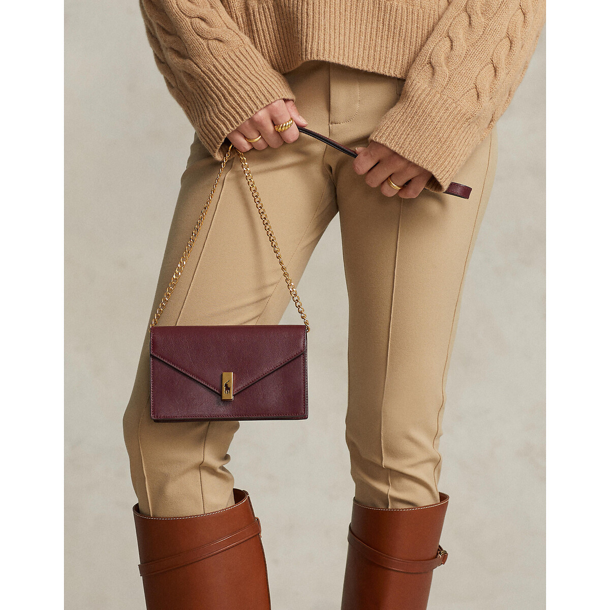 

Сумка LaRedoute, Красный, Сумка Из кожи Polo ID единый размер красный