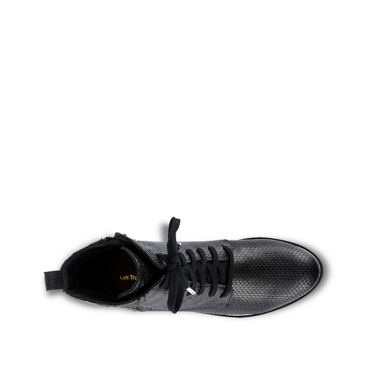 Ботинки LaRedoute Из кожи на шнуровке Mathilde 41 черный, размер 41 - фото 3