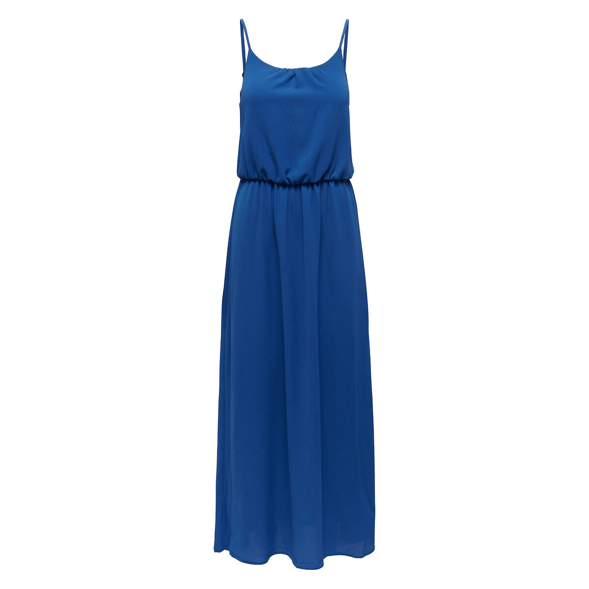 Платье Длинное с тонкими бретелями 46 синий LaRedoute, размер 46 - фото 3
