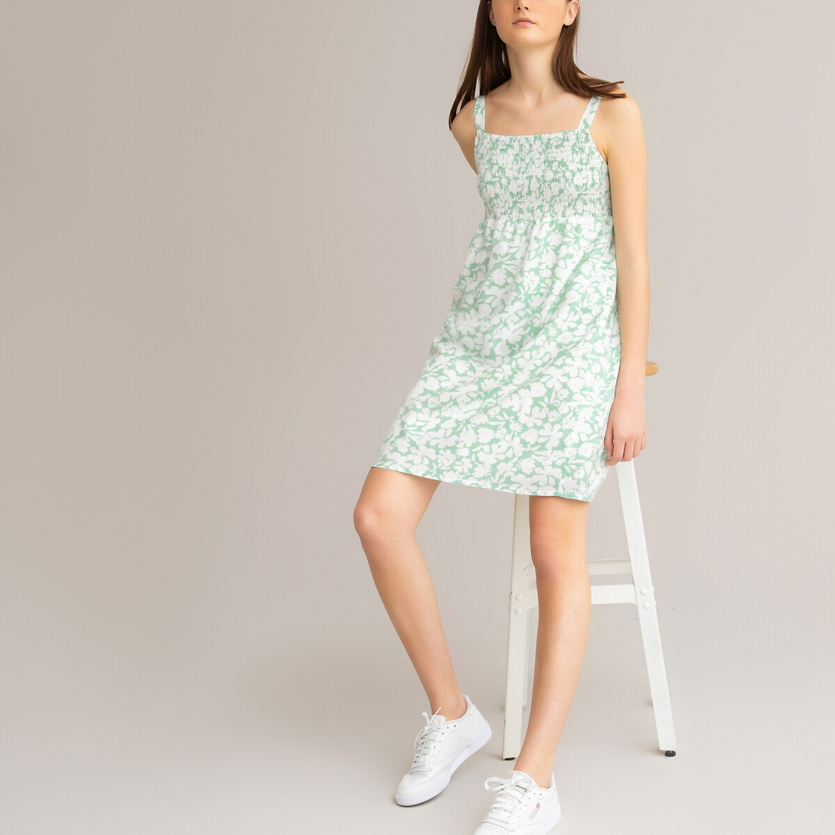 

Платье LA REDOUTE COLLECTIONS, Зеленый, Струящееся на бретелях с принтом 10-18 лет 12 лет -150 см зеленый