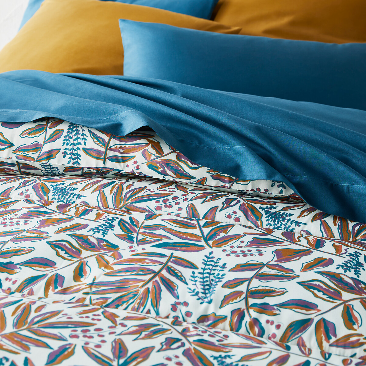 Одеяло из переработанной микрофибры с принтом Barbora  240 x 220 см каштановый LaRedoute, размер 240 x 220 см - фото 2
