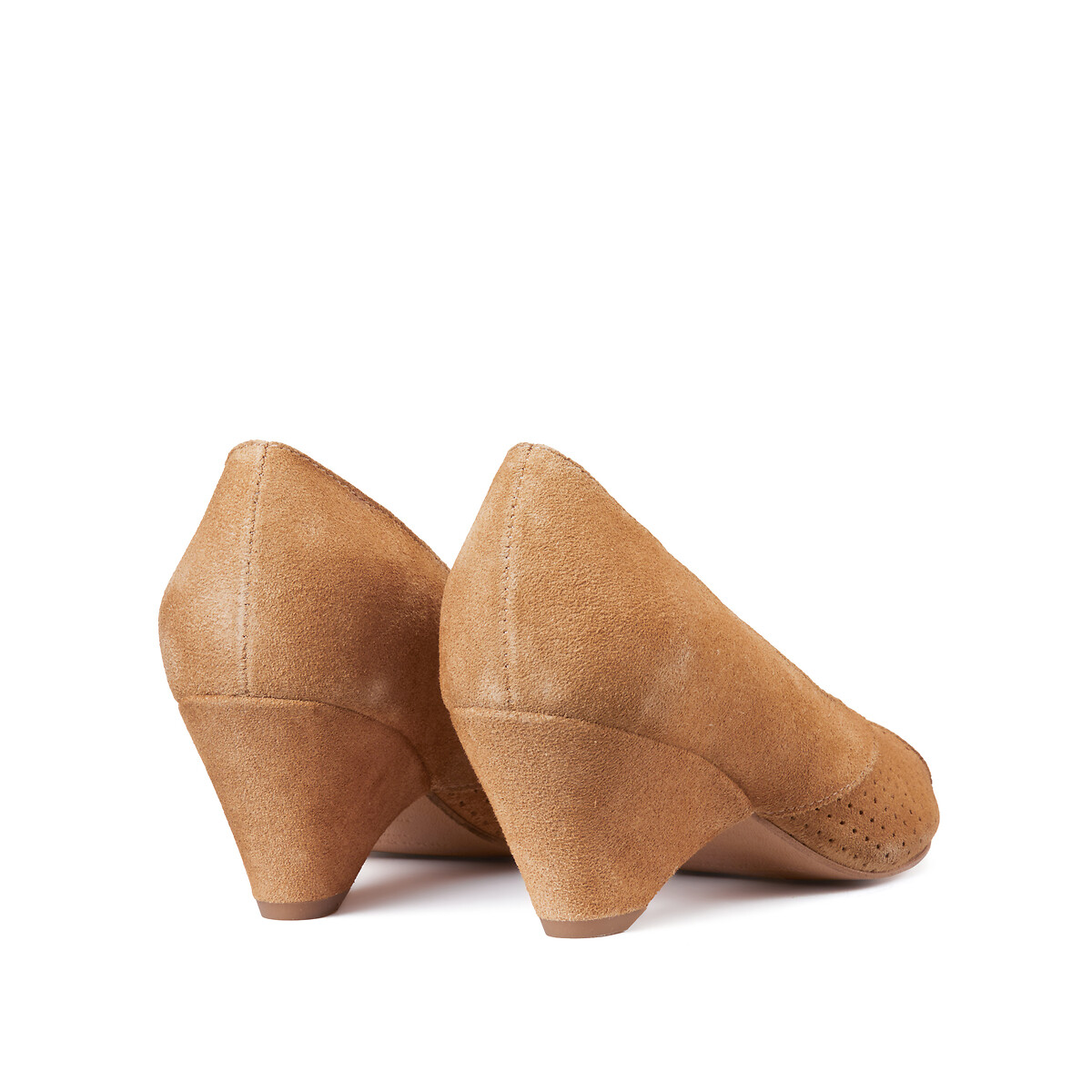 Туфли Из велюровой кожи Tiffany Triangle 37 бежевый LaRedoute, размер 37 - фото 4