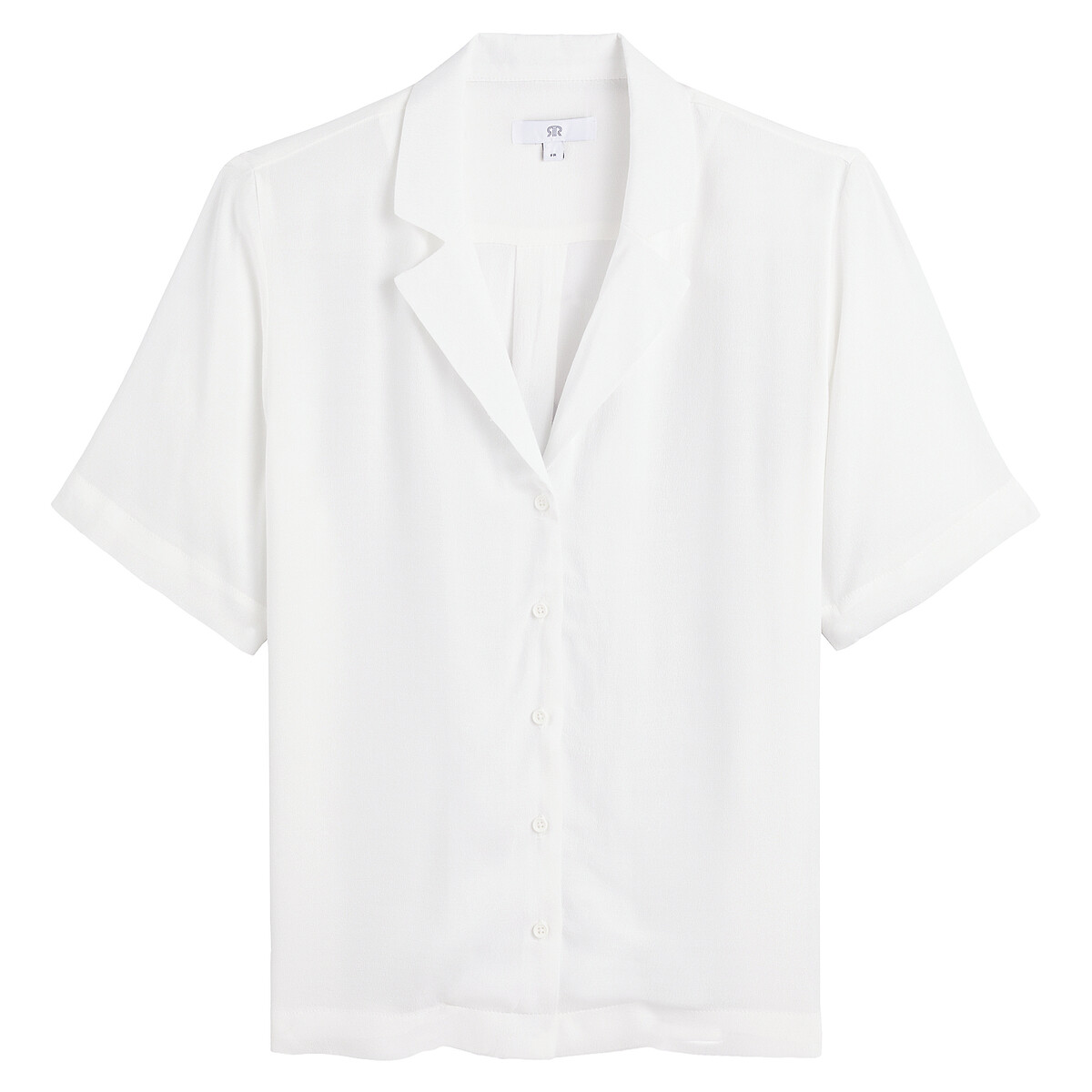 Рубашка С пижамным воротником и короткими рукавами 50 (FR) - 56 (RUS) белый LaRedoute, размер 50 (FR) - 56 (RUS) Рубашка С пижамным воротником и короткими рукавами 50 (FR) - 56 (RUS) белый - фото 5