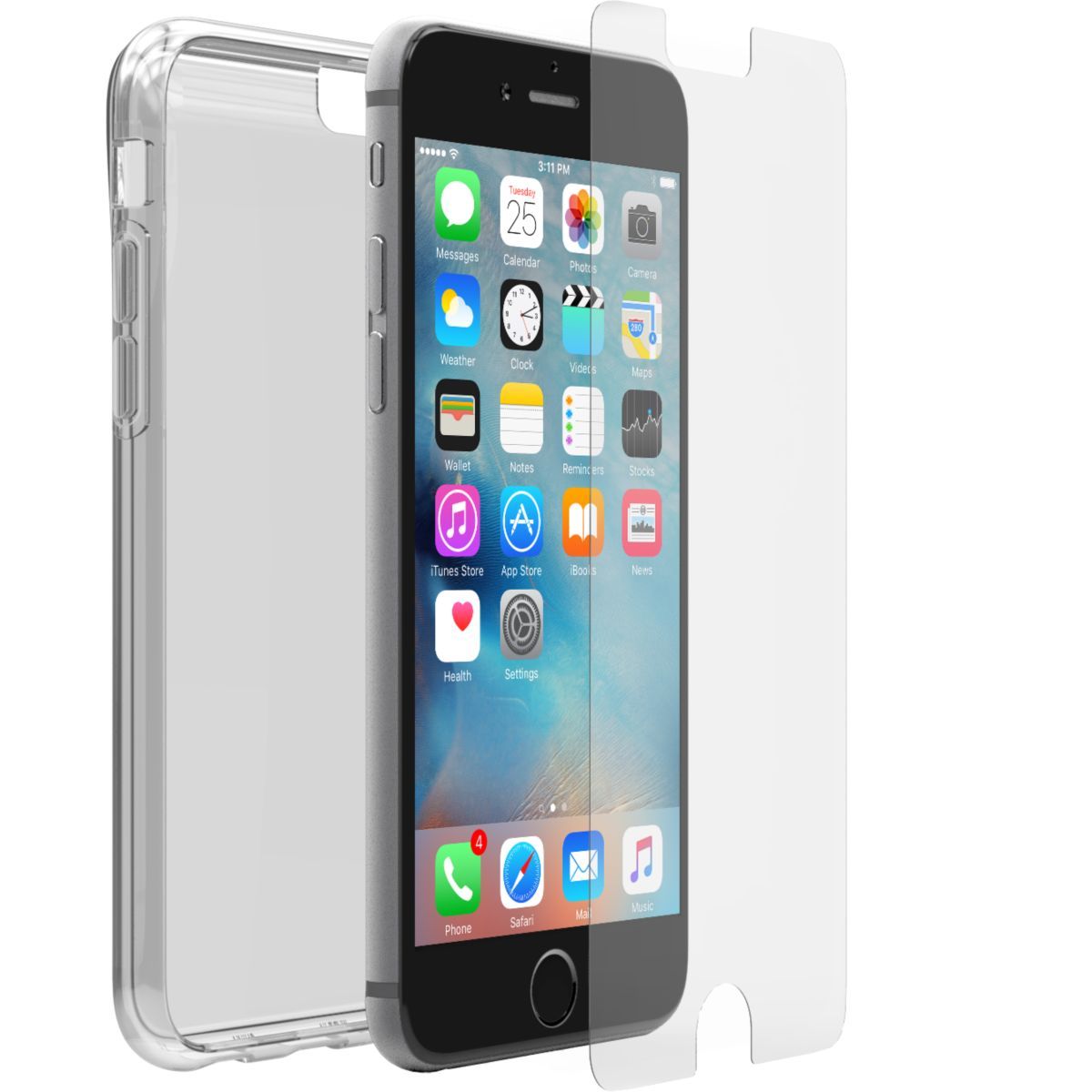 Coque + Protège écran OTTERBOX iPhone 7/8 clear skin+ Alpha glass