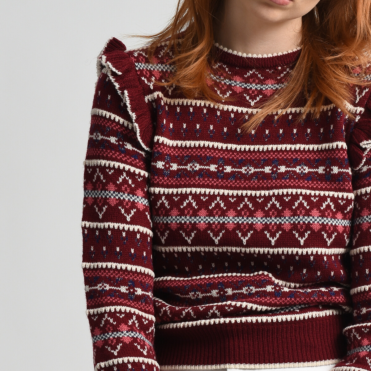 Пуловер MOLLY BRACKEN Пуловер С плечиками с воланами оригинальная вышивка XL красный, размер XL - фото 4