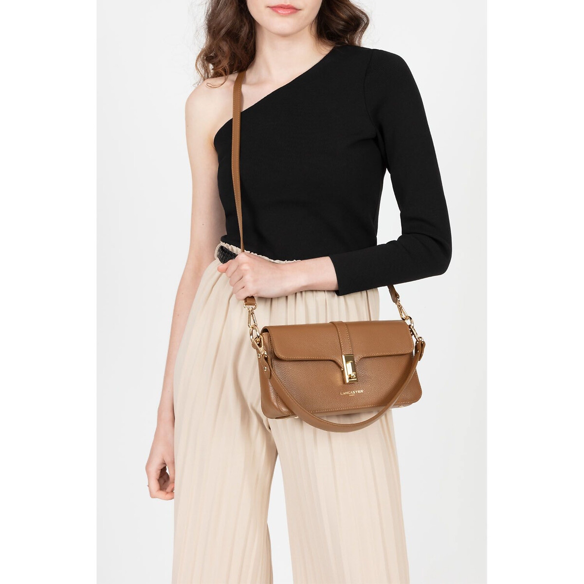 Кожаная сумка-багет FOULONN MILANO единый размер каштановый женский багет julie с ремнем на плечо american leather co