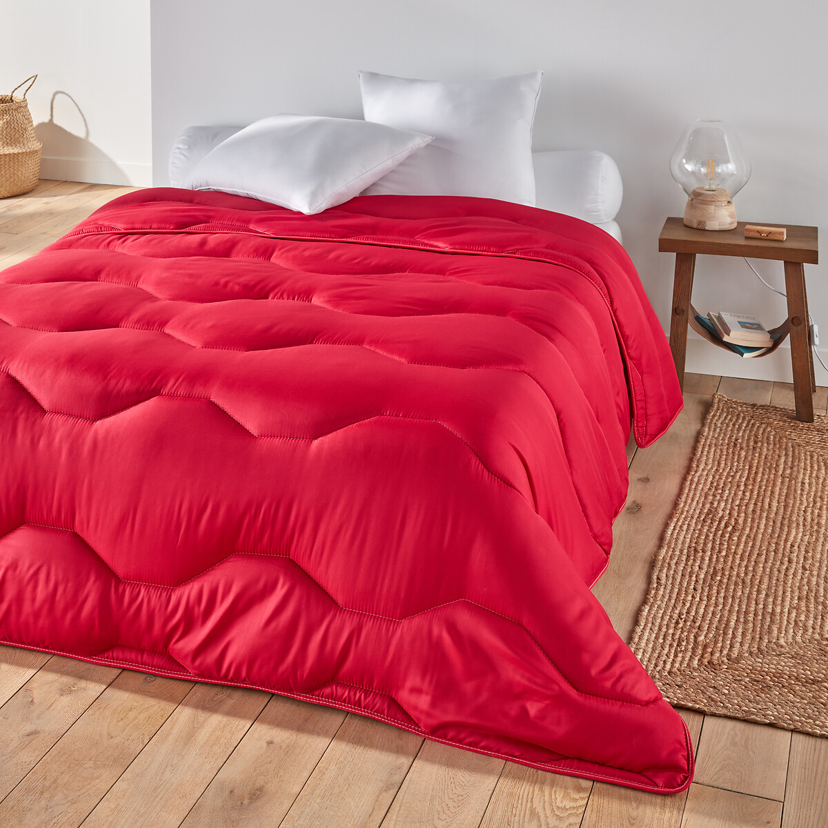 Одеяло La Redoute Из синтетики  гм 200 x 200 см красный, размер 200 x 200 см