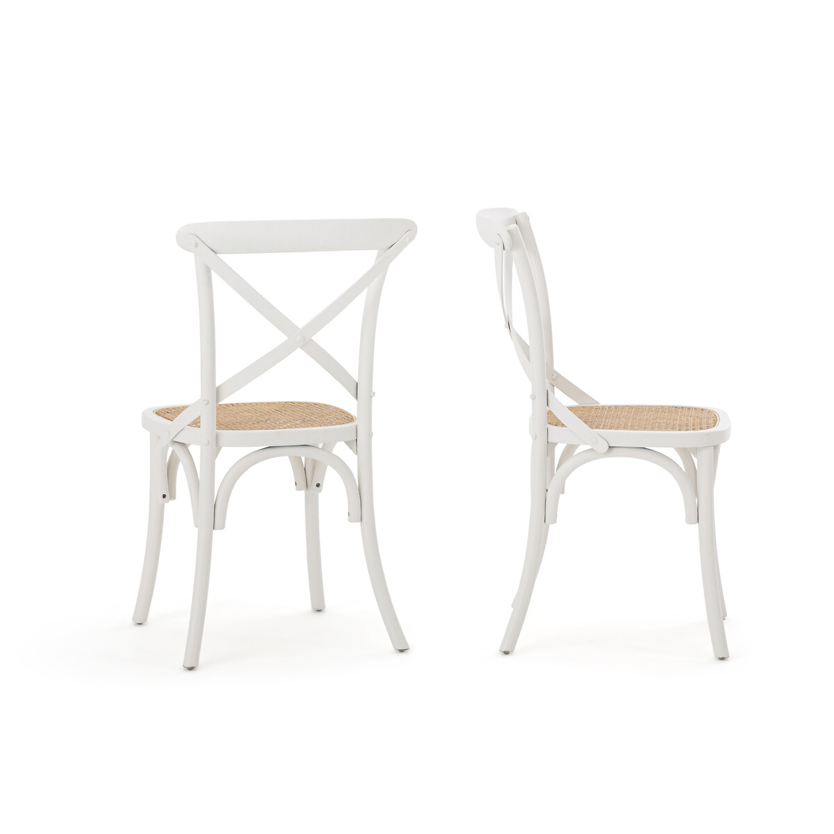 Комплект из  стульев с La Redoute Крестообразной спинкой Cedak единый размер белый - фото 2