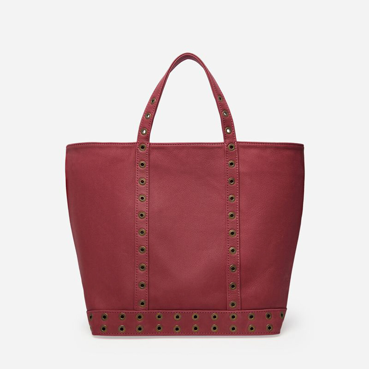 Сумка-шоппер из кожи с люверсами M единый размер красный сумка шоппер женская fila синий размер без размера