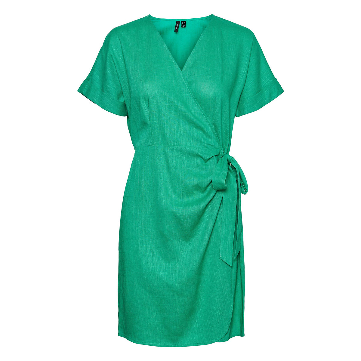 Платье С запахом короткое XL зеленый