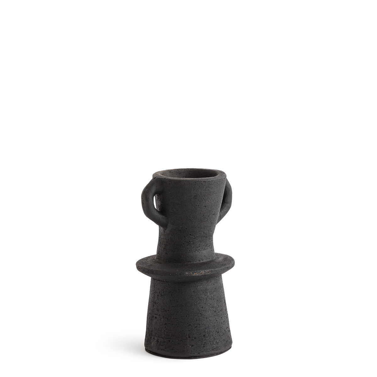 цена Ваза декоративная из обожженной глины В24 см Kuro единый размер черный