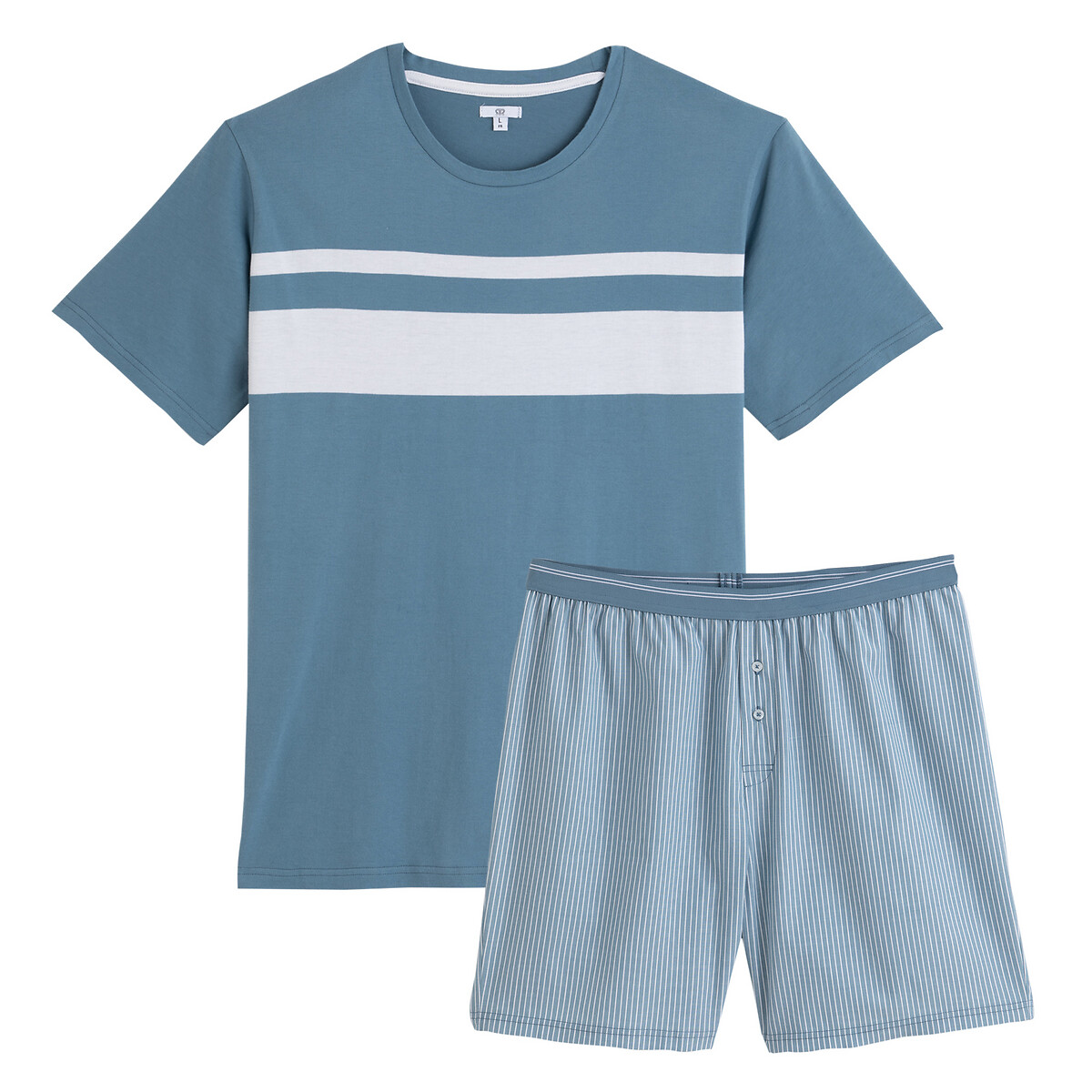 Пижама LaRedoute С шортами XL синий, размер XL - фото 5