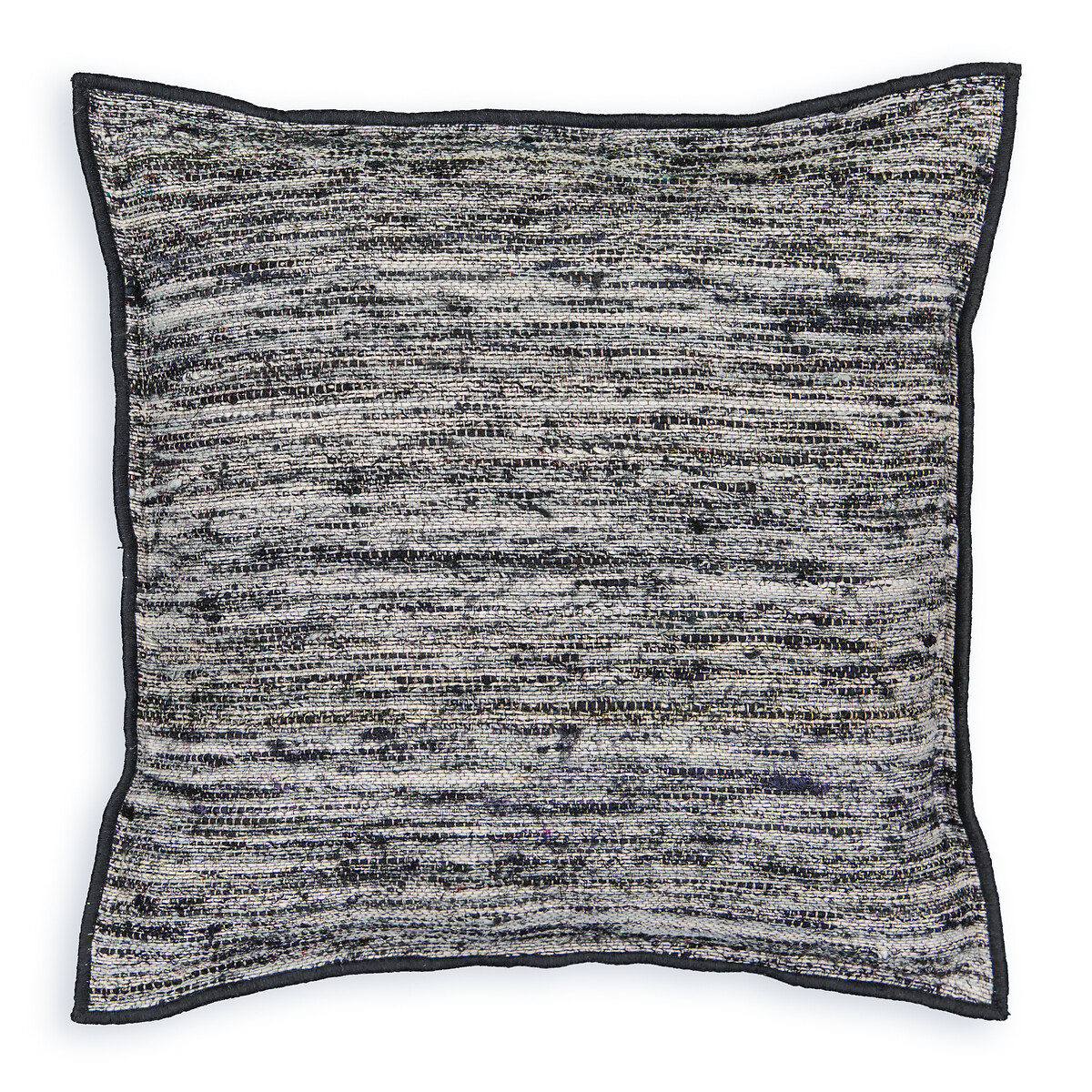 Чехол На подушку из хлопка льна и шелка Bourdonnais 40 x 40 см серый